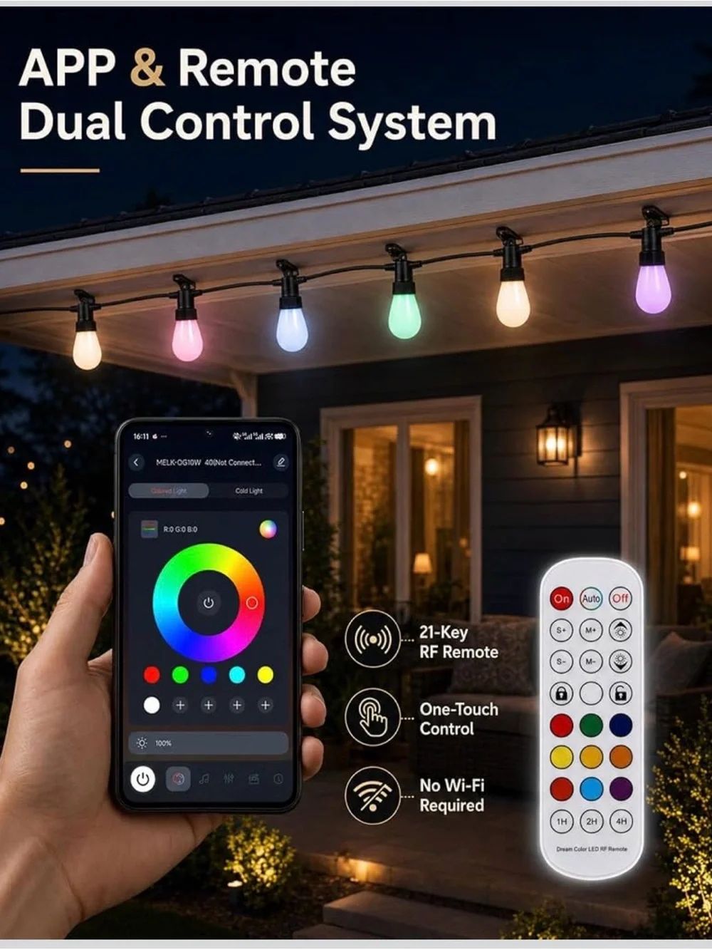 Outdoor String Lights 50FT